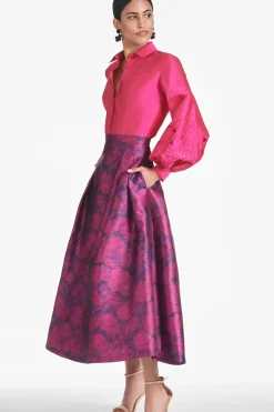 Women Sachin & Babi Matching Sets-Lydia Skirt Magenta Bloom