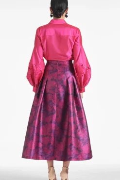 Women Sachin & Babi Skirts-Lydia Skirt Magenta Bloom