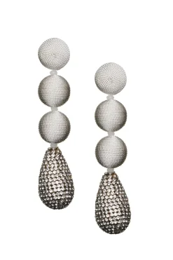 Women Sachin & Babi Earrings-Maeve Earrings-Thread/Crystals Ivory/Clear Crystal