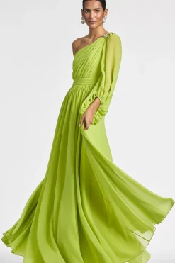 Women Sachin & Babi Gowns-Makayla Gown Chartreuse