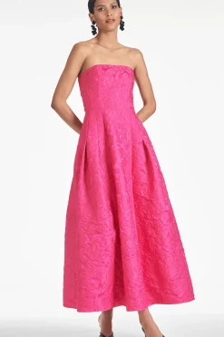 Women Sachin & Babi Gowns-Margaux Gown Fuchsia