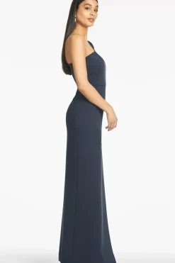 Women Sachin & Babi Gowns-Nadia 4-Way Stretch Crepe Gown Navy