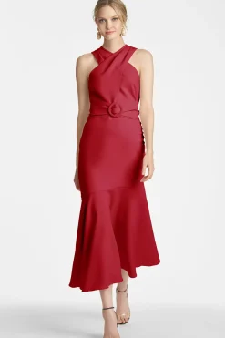 Women Sachin & Babi Dresses-Naomi Dress Dark Red