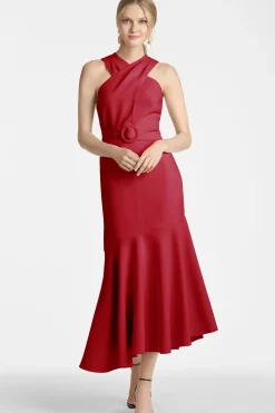 Women Sachin & Babi Dresses-Naomi Dress Dark Red