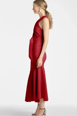Women Sachin & Babi Dresses-Naomi Dress Dark Red