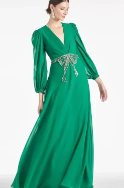 Women Sachin & Babi Gowns-Ramsey Gown Malachite
