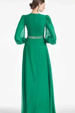 Women Sachin & Babi Gowns-Ramsey Gown Malachite