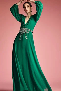 Women Sachin & Babi Gowns-Ramsey Gown Malachite