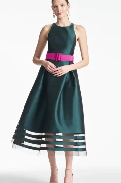 Women Sachin & Babi Dresses-Rani Dress Forest Green