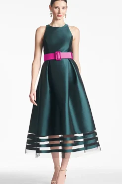 Women Sachin & Babi Dresses-Rani Dress Forest Green
