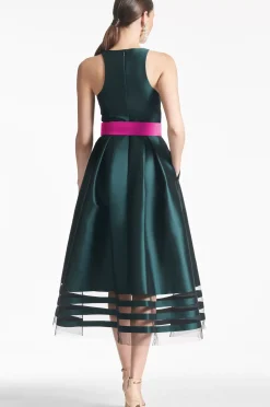 Women Sachin & Babi Dresses-Rani Dress Forest Green