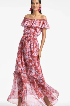 Women Sachin & Babi Dresses-Riley Dress Amaranths Spray