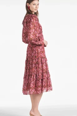 Women Sachin & Babi Dresses-Ronnie Dress Bordeaux Bloom