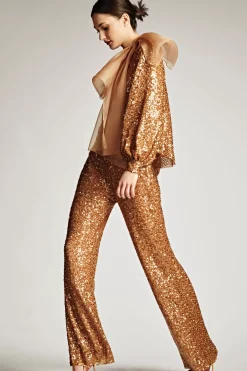 Women Sachin & Babi Matching Sets-Sequin Bri Pant Honey