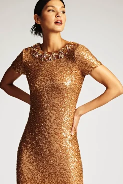 Women Sachin & Babi Gowns-Shiloh Gown Honey