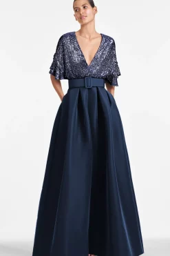 Women Sachin & Babi Gowns-Simone Gown Night Sky