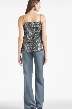 Women Sachin & Babi Matching Sets-Tuxedo Sequin Alli Pant Gunmetal
