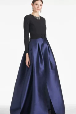 Women Sachin & Babi Gowns-Victoria Gown Black/Navy
