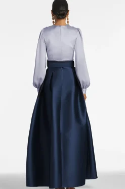 Women Sachin & Babi Gowns-Zoe Gown-Cool Grey/Night Sky Smokey Slate/Night Sky