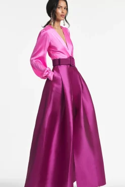 Women Sachin & Babi Gowns-Zoe Gown-Pink/Magenta Pink & Magenta